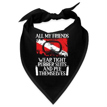 Alle Meine Freunde Tragen Enge Anzüge - Bandana - Schwarz - Vorne