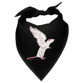 Ratte Engel - Bandana - Schwarz - Vorne