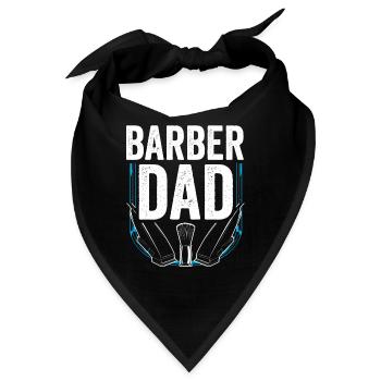 Barbier Papa Barbershop Barbiere Beruf Barber - Bandana - Schwarz - Vorne