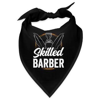 Gelernter Barbier Barbiere Barber Barbershop - Bandana - Schwarz - Vorne