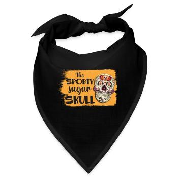 Sugar Skull Totenschädel Tod Tag der Toten - Bandana - Schwarz - Vorne