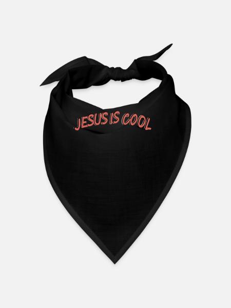 Jesus Ist Cooler Glaube Bibel Zitat Kirche - Bandana - Schwarz - Vorne