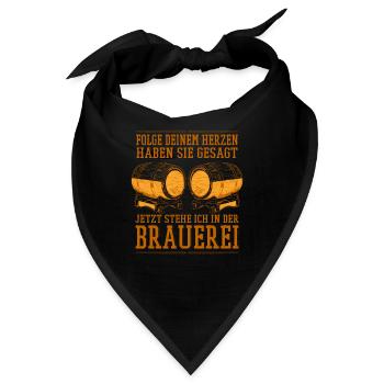 Folge deinem Herzen haben in die Brauerei Bier - Bandana - Schwarz - Vorne