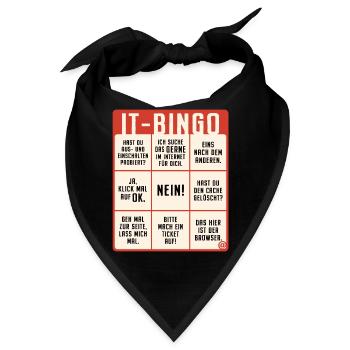 IT Support Bingo Service Desk IT Helpdesk Sysadmin - Bandana - Schwarz - Vorne