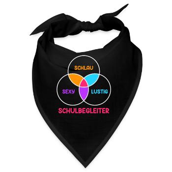 Schulbegleitung Schlau sexy lustig Schulbegleiter - Bandana - Schwarz - Vorne