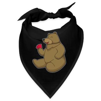 Bär Poker Pokerkarten - Bandana - Schwarz - Vorne