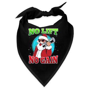 No Lift no Gain Nikolaus No Lift no Gift - Bandana - Schwarz - Vorne