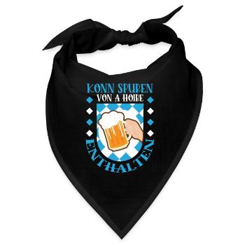 Konn Spuren Von A Hoibe Enthalten - Bandana - Schwarz - Vorne