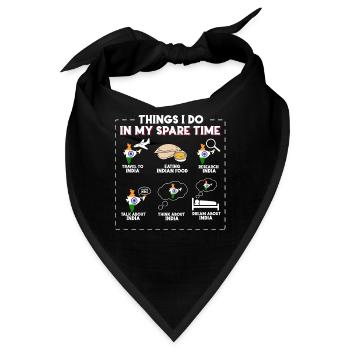 Indien - Bandana - Schwarz - Vorne