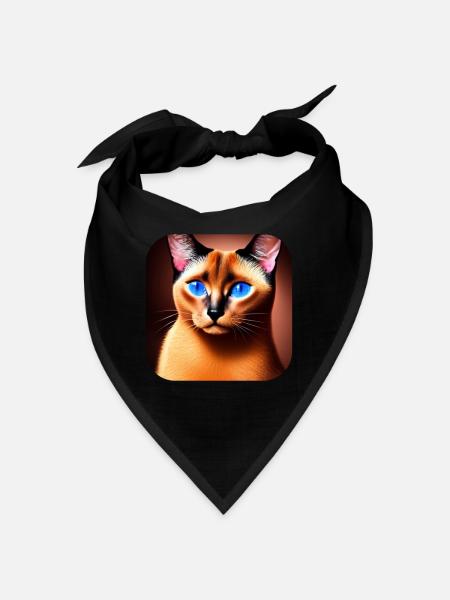 Siamese cat - Bandana - black