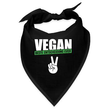Vegan Beste Entscheidung ever - Bandana - Schwarz - Vorne