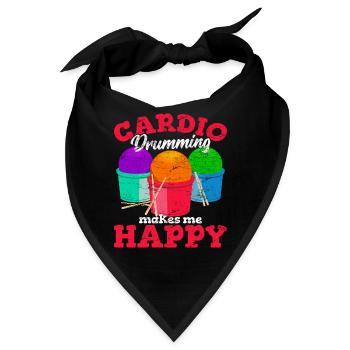 Cardio Drumming Squad Workout Gym Fitness Class Ex - Bandana - Schwarz - Vorne