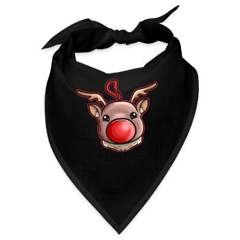 Xmas Christmas Tree Ball Globe Rudolph Reindeer - Bandana - Schwarz - Vorne