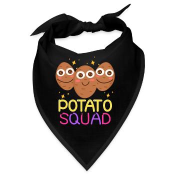 Potato Squad Cool Vegetarian Potatoes Team - Bandana - Schwarz - Vorne
