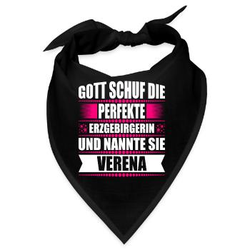 Erzgebirge Frau Namen Sachsen Verena - Bandana - Schwarz - Vorne