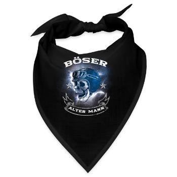 Böser alter Mann Motorrad Biker - Bandana - Schwarz - Vorne