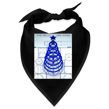 Weihnachten Weihnachtsbaum Schematic Blaupause - Bandana - Schwarz - Vorne