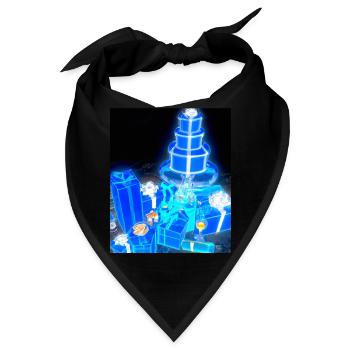 Weihnachten Weihnachtsbaum Schematic Blaupause - Bandana - Schwarz - Vorne
