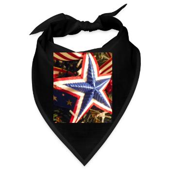 Amerikanisches Weihnachten Weihnachtsstern - Bandana - Schwarz - Vorne