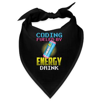 Programmieren Mit Energydrinks Coder Coding Code - Bandana - Schwarz - Vorne