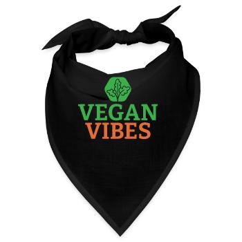 Veggie Lover Veganes Geschenk - Bandana - Schwarz - Vorne