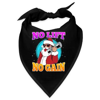 No Lift no Gain Nikolaus No Lift no Gift - Bandana - Schwarz - Vorne