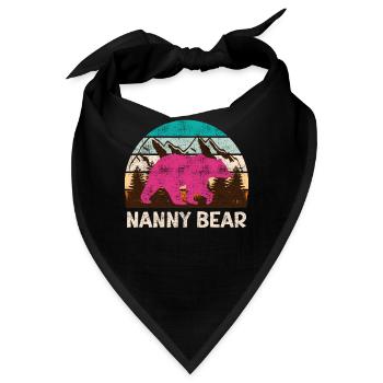 Mama bear Nanny bear Tagesmutter - Bandana - Schwarz - Vorne