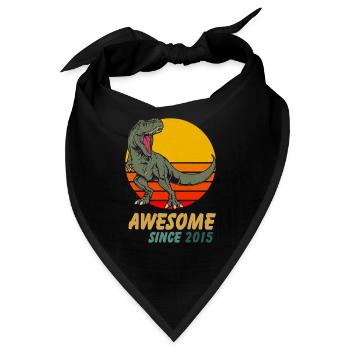 Dinosaurier Trex Awesome Since 2015 - Bandana - Schwarz - Vorne