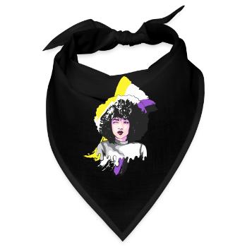Afro Girl Nonbinary Pride Schwarze Geschichte Mela - Bandana - Schwarz - Vorne