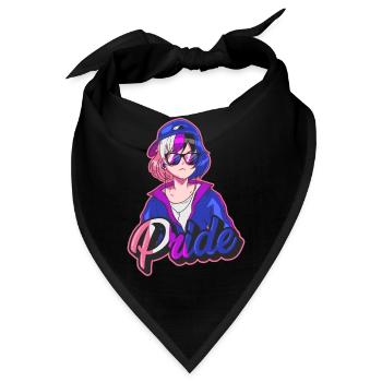 Genderfluid Stolz Japanisch Cool Anime Mädchen Gen - Bandana - Schwarz - Vorne