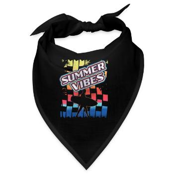 summer vibes Sommer Sonne Strand - Bandana - Schwarz - Vorne