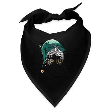 Fröhliche Weihnachten Mutter schöne Bescherung - Bandana - Schwarz - Vorne