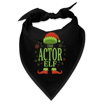 Schauspieler Weihnachtself - Bandana - Schwarz - Vorne
