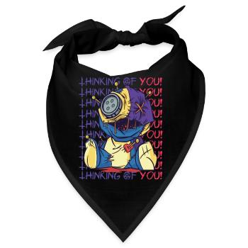 Gruselige Voodoo Puppe, die an dich denkt Hallowee - Bandana - Schwarz - Vorne