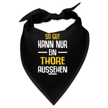 Thore Vorname Name Geburtstag - Bandana - Schwarz - Vorne