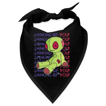Voodoo Puppe Hexerei Denken An Dich Gruselig Hallo - Bandana - Schwarz - Vorne