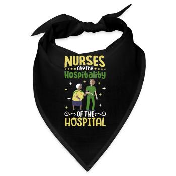 Krankenschwester Krankenpflege Klinik Sanitäter - Bandana - Schwarz - Vorne