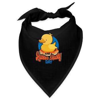 Gummiente Gummienten Entenliebhaber Badezimmer - Bandana - Schwarz - Vorne