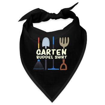 Garten Buddel Shirt Gärtnern Gartenarbeit - Bandana - Schwarz - Vorne