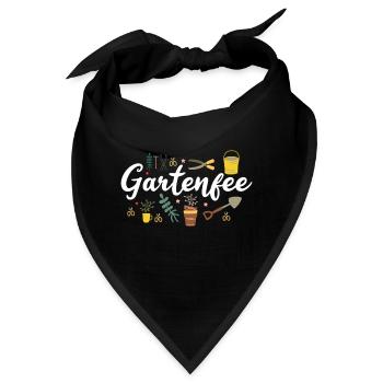 Gartenfee Gärtnerin Selbstversorger Gartenarbeit - Bandana - Schwarz - Vorne