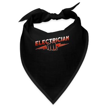 Lustiger Elektrischer Arbeiter-schädel - Bandana - Schwarz - Vorne