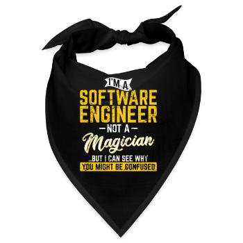 Software Engineer Not A Magician Programmer Develo - Bandana - Schwarz - Vorne