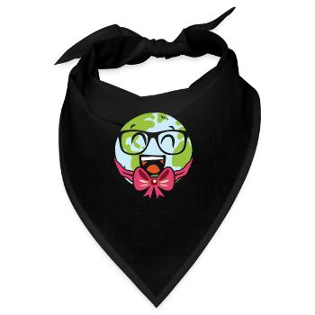 Peace Love Save Our Planet Earth - Bandana - Schwarz - Vorne