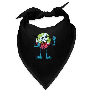 Peace Love Save Our Planet Earth - Bandana - Schwarz - Vorne