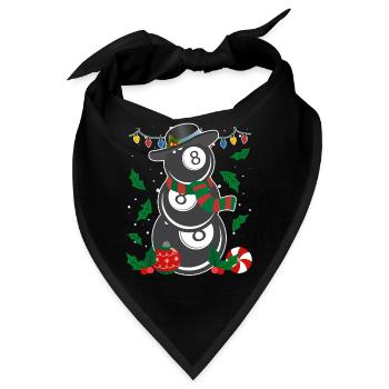 8-Ball Billard Spieler Billiard - Bandana - Schwarz - Vorne
