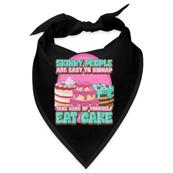 Quote Sweet Tooth Cake Bakery - Bandana - Schwarz - Vorne