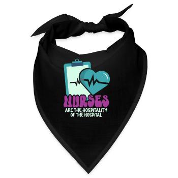 Krankenschwester Krankenpflege Klinik Sanitäter - Bandana - Schwarz - Vorne