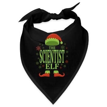 Wissenschaftler Weihnachtself - Bandana - Schwarz - Vorne