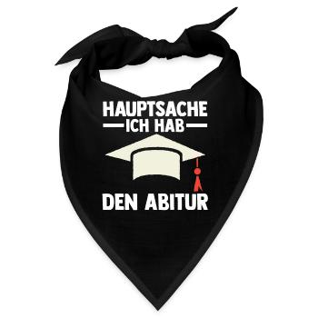 Abitur Abiturient Abi Abifeier - Bandana - Schwarz - Vorne