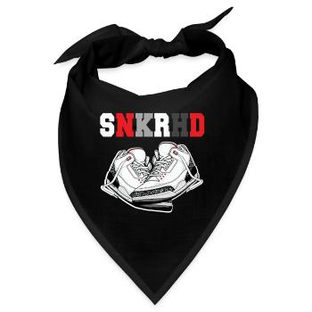 SNKRHD Awesome Retro Sneaker Head Designs - Bandana - Schwarz - Vorne